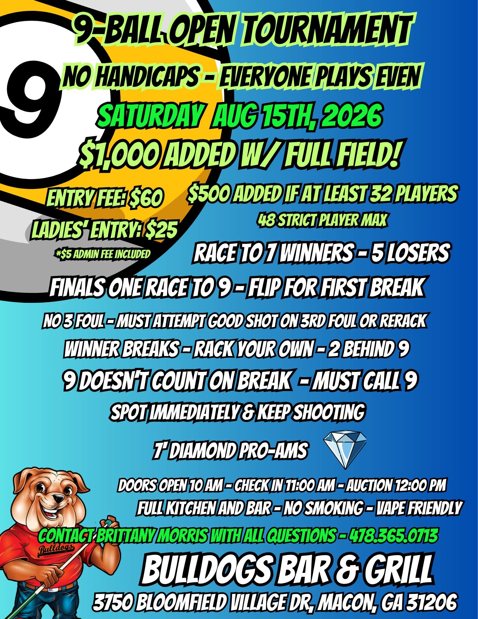 Tournament flyer / rules image